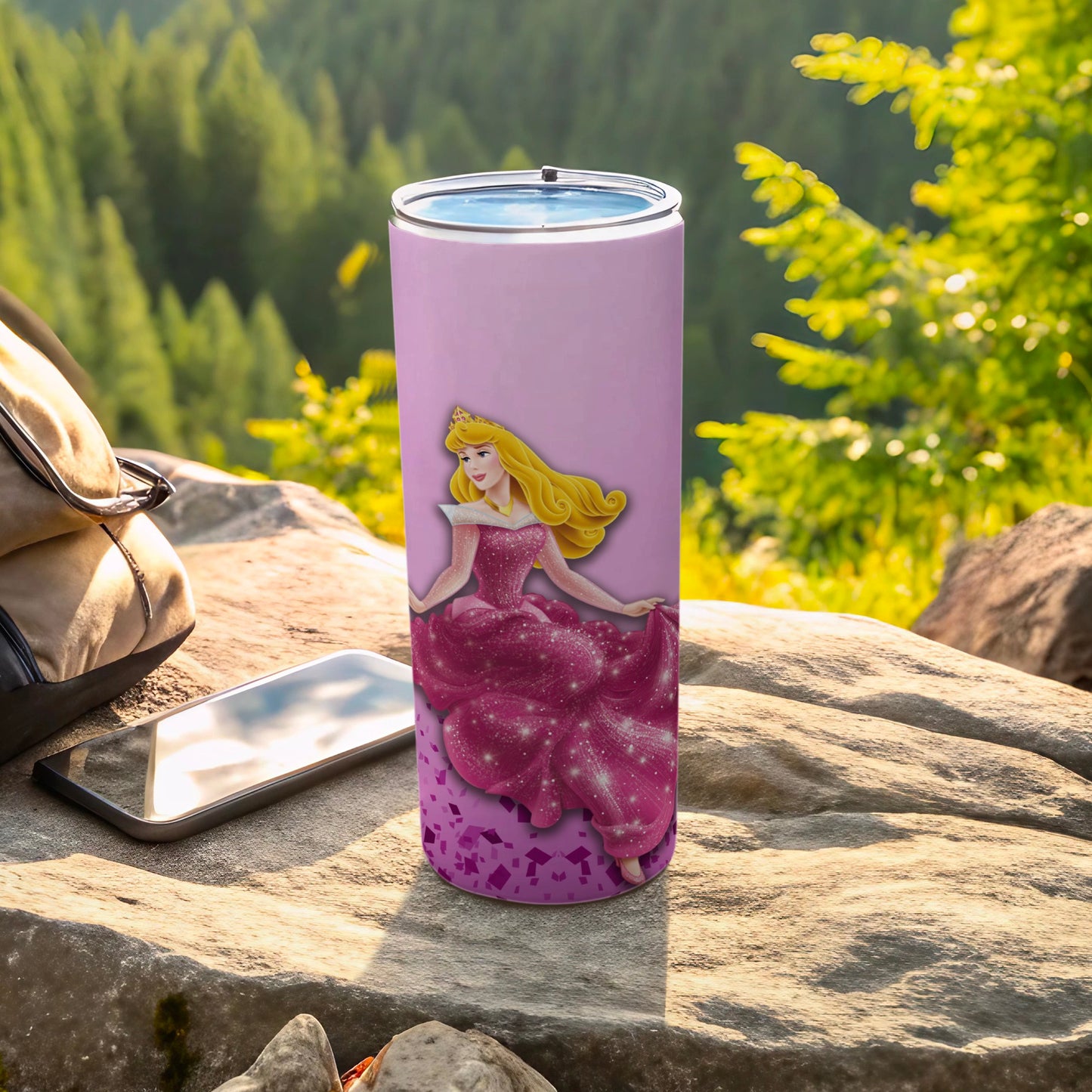 Princess with Pink Dress Insulated Tumbler Cup