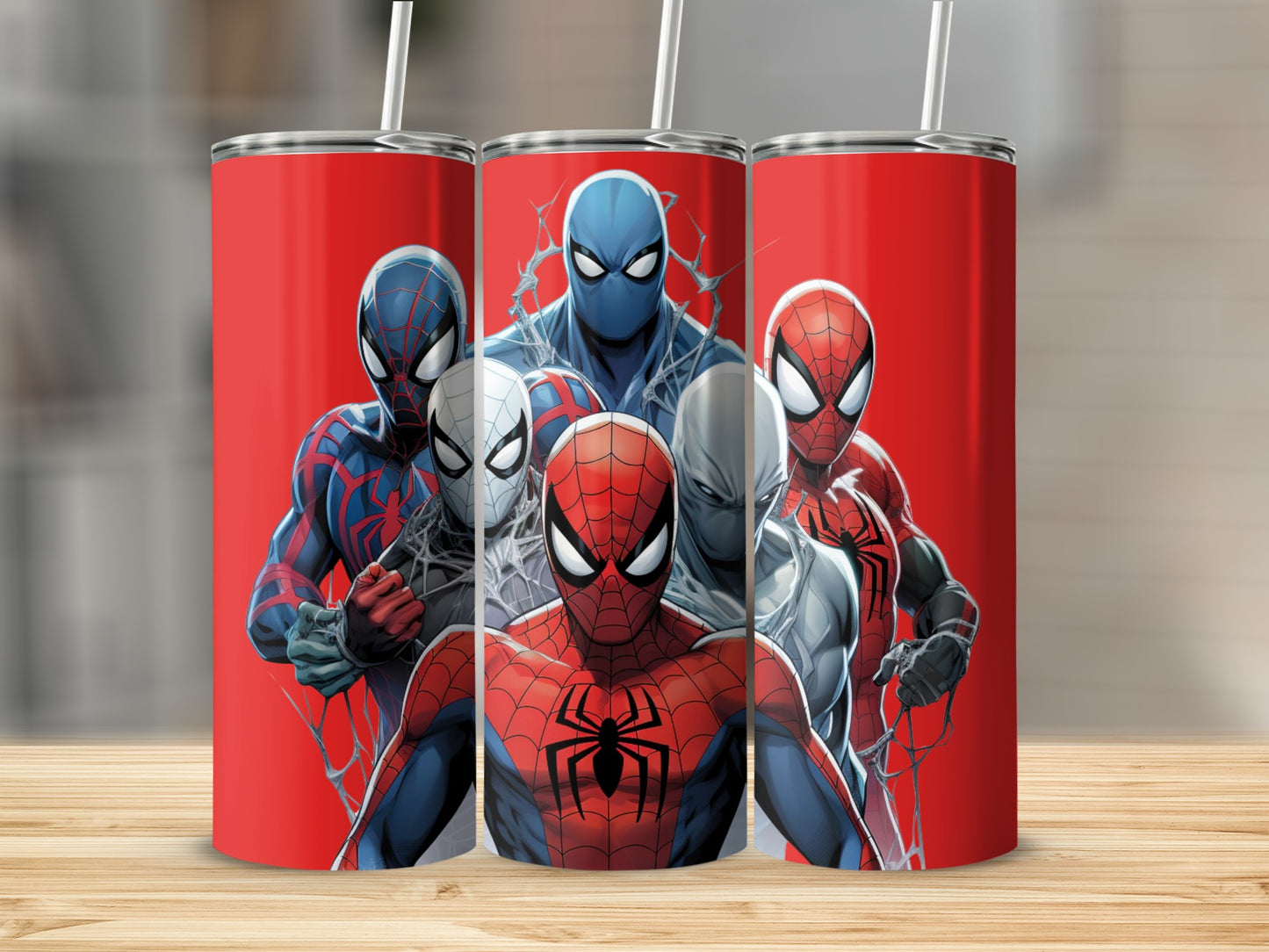 Marvel Spider-Man Tumbler Design with Multiple Faces Flask