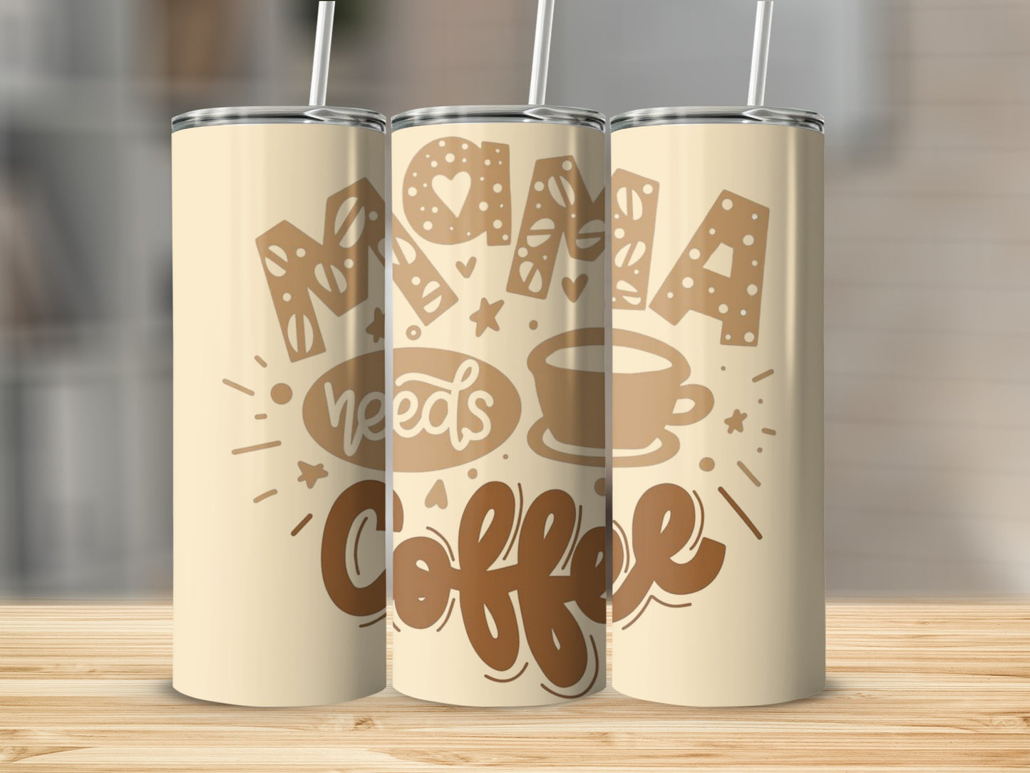 Mama Needs Coffee Insulated Personalized Tumbler