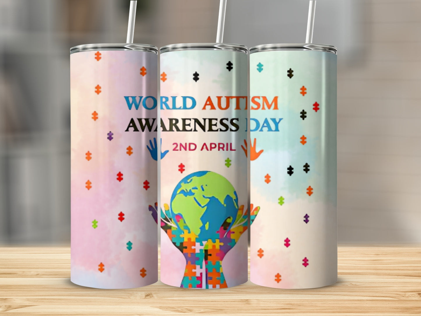 World Autism Awareness Day 2nd April tumbler