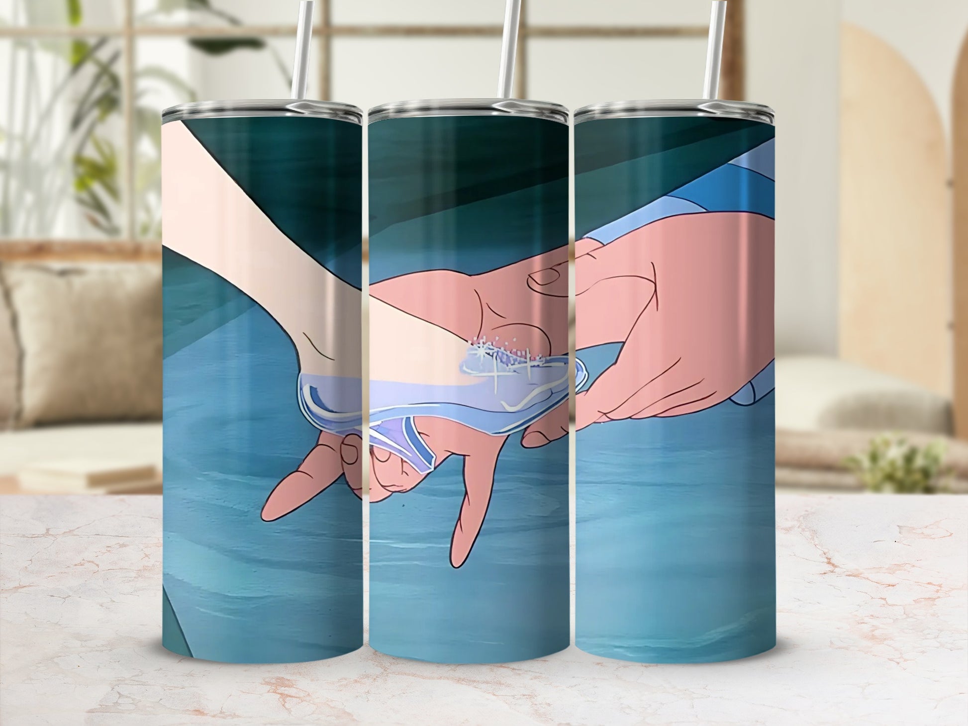 Elegant Holding Hands Design Tumbler Product