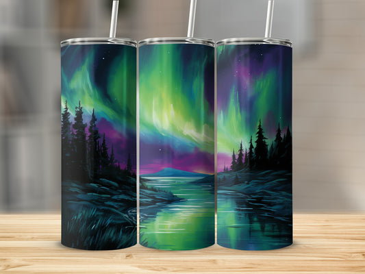 Northern Lights Aurora Borealis Scenic Tumbler