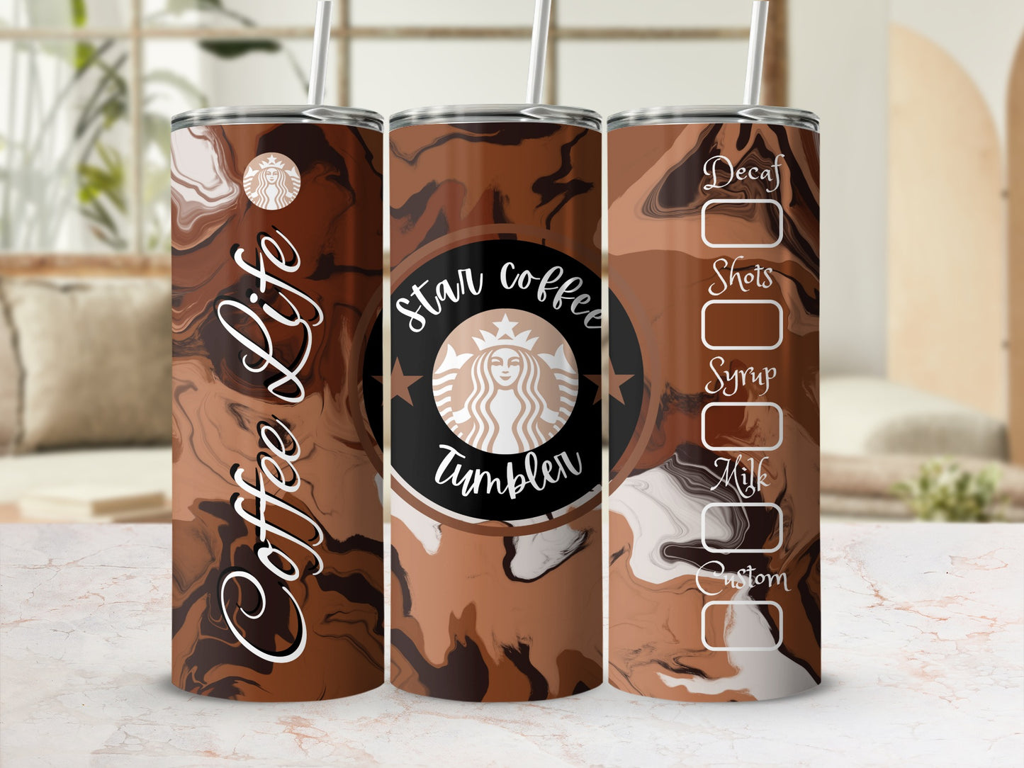 Coffee Life Star Coffee Tumbler for Coffee Enthusiasts