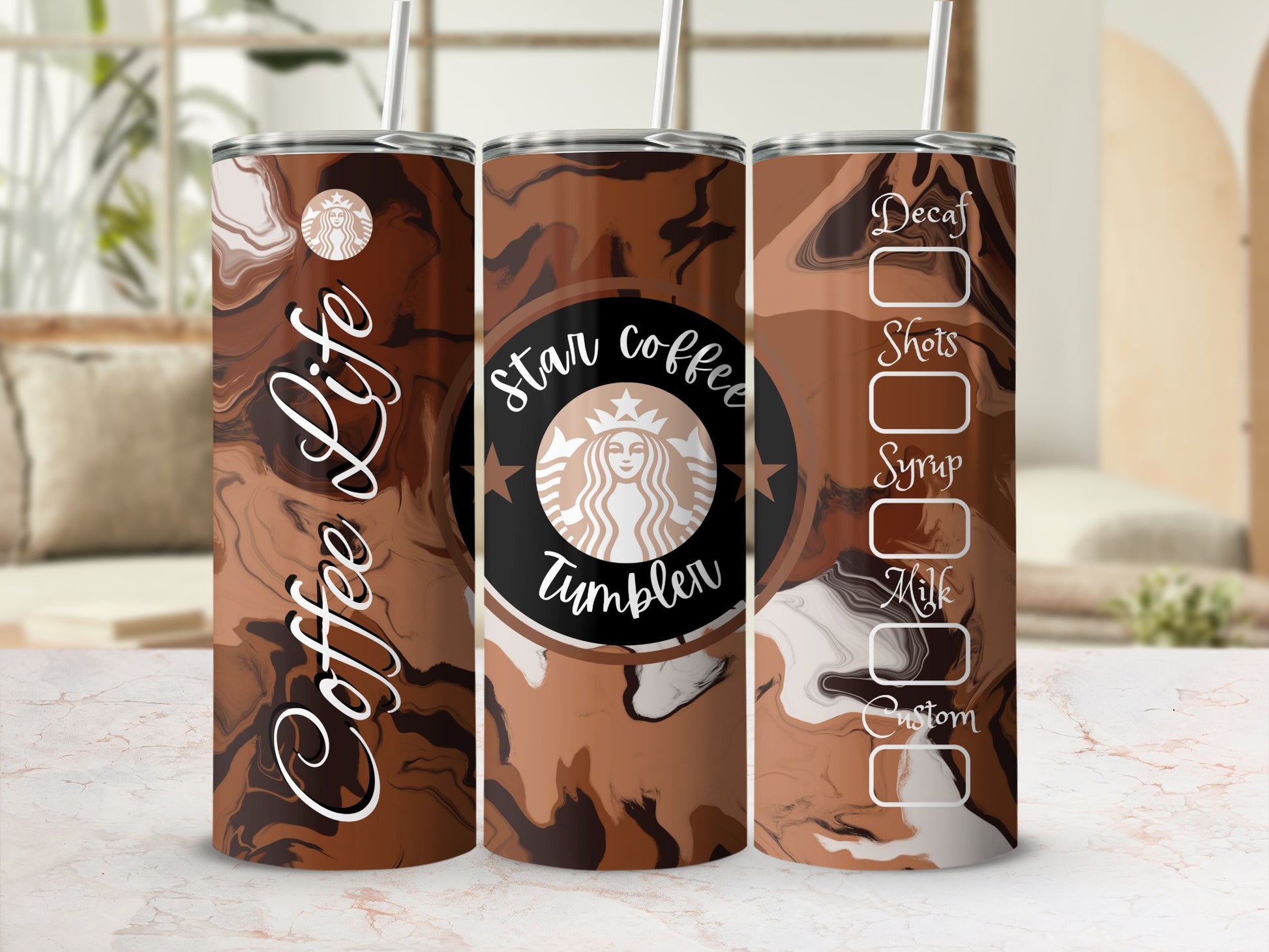 Coffee Life Star Coffee Tumbler for Coffee Enthusiasts