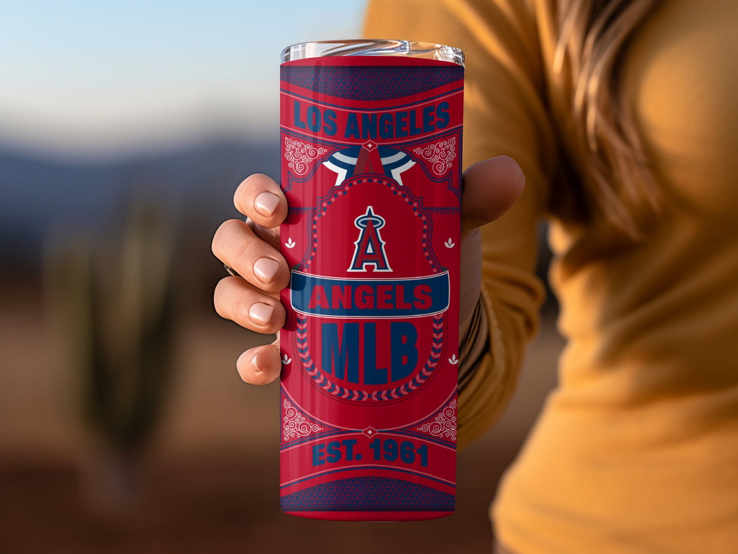 Los Angeles Angels MLB Est 1961 Baseball Team Tumbler
