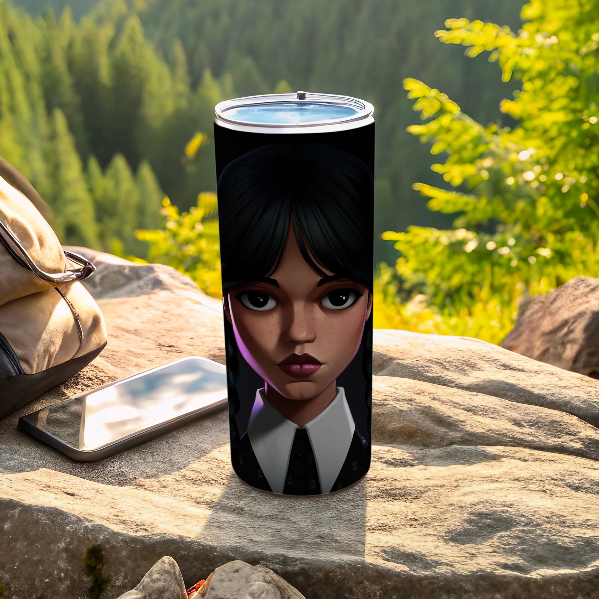 Animated Character Design Travel Tumbler for Outdoor Adventures