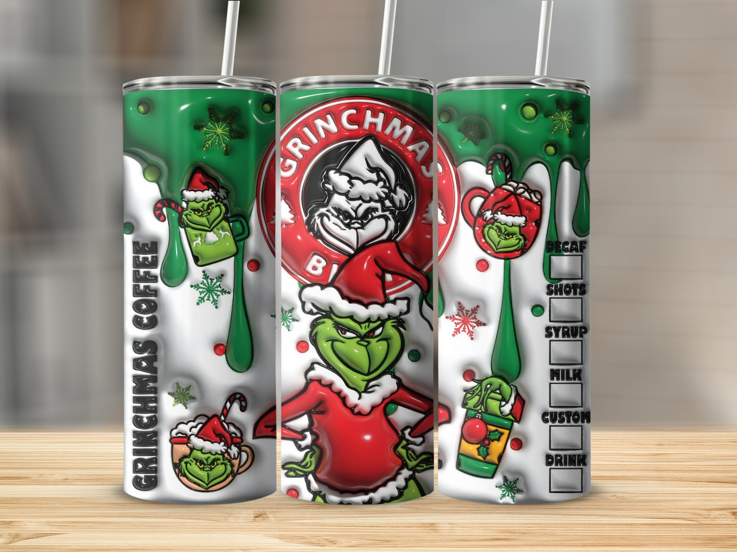 Grinchmas Coffee Fun Stainless Steel Tumbler
