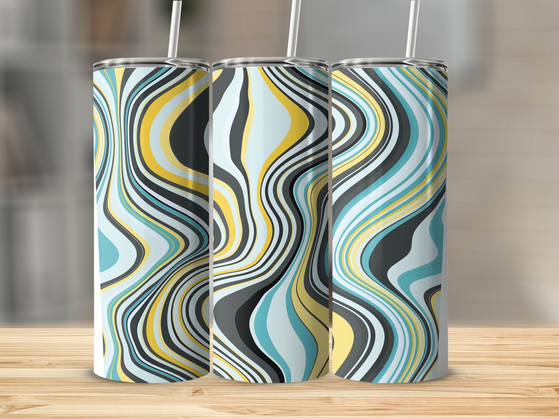 Vibrant Abstract Swirl Design Tumblers Collection
