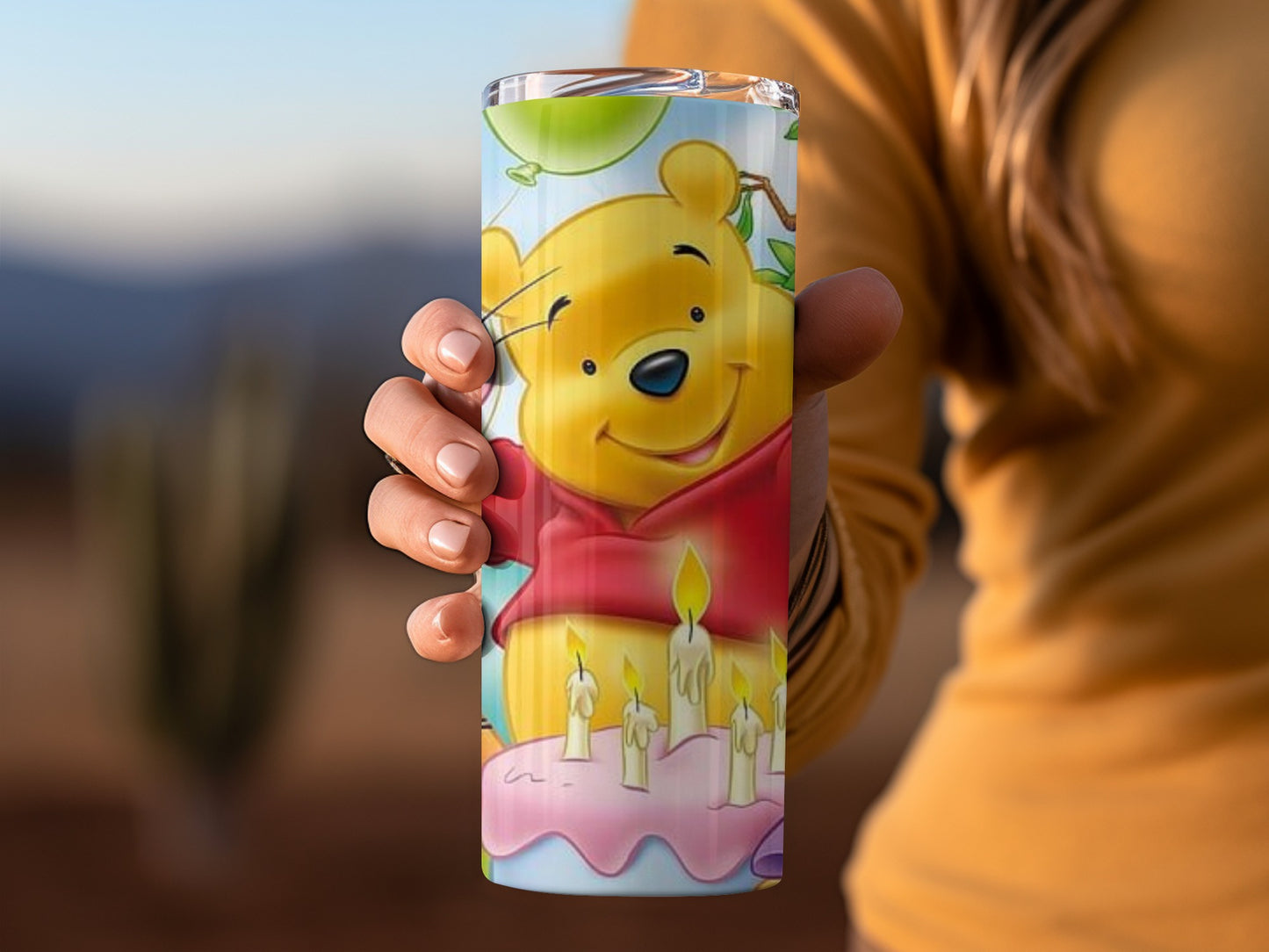 Winni Pooh Tigger Piglet Happy Birthday Cake Balloons Tumblers