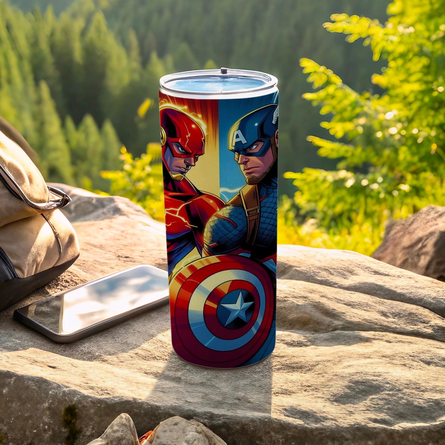 Captain America vs The Flash Tumbler Cup