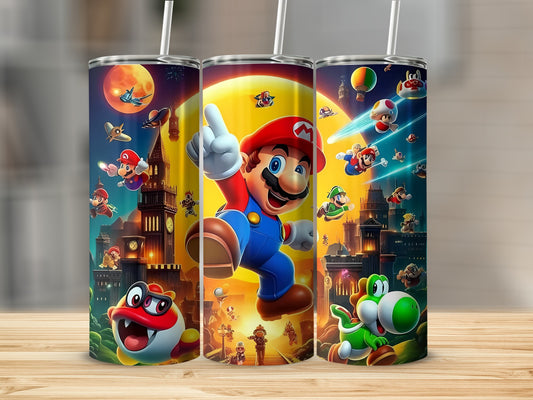 Colorful Gaming Character Design Stainless Steel Tumbler