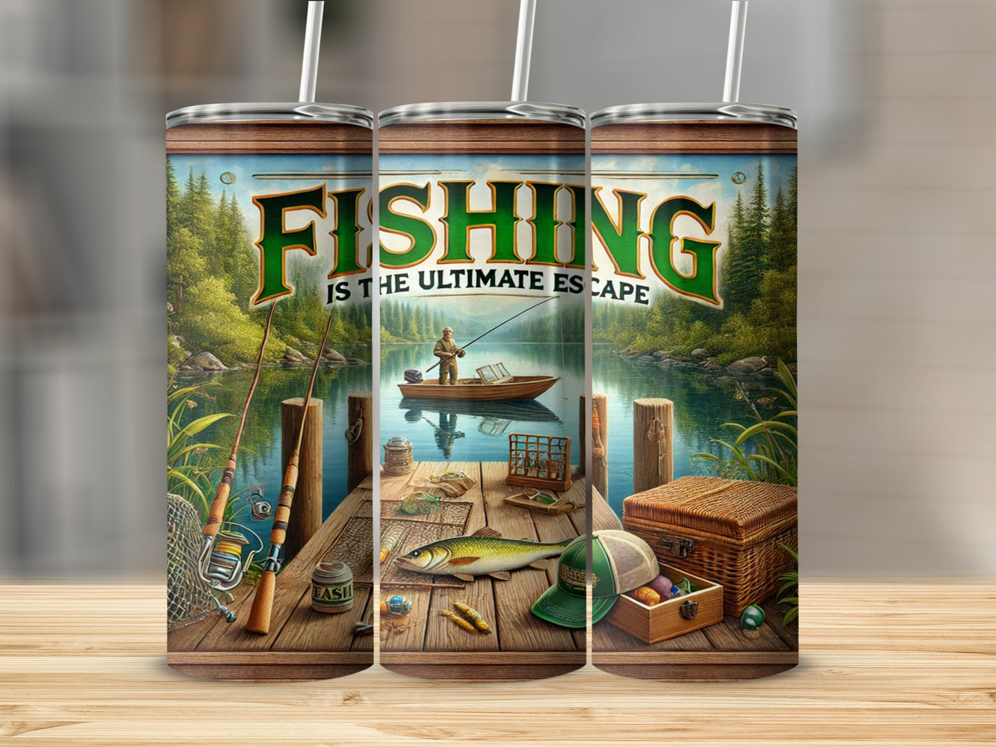 Fishing Is The Ultimate Escape Tumbler Product