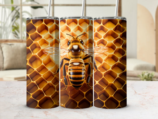 Buzzing Honeycomb Pattern Bee Design Tumbler product type
Bee tumbler, Honeycomb design, Bumblebee print, Insect graphic, Nature inspired, Yellow stripes, Honey bee art, Drinkware gift, Wildlife theme, Summer drink, Bee lover, Honeycomb pattern, Tumbler cup, Unique design, Striped bee, Bee art, Nectar theme, Pollinator design, Golden honeycomb, Insect tumbler