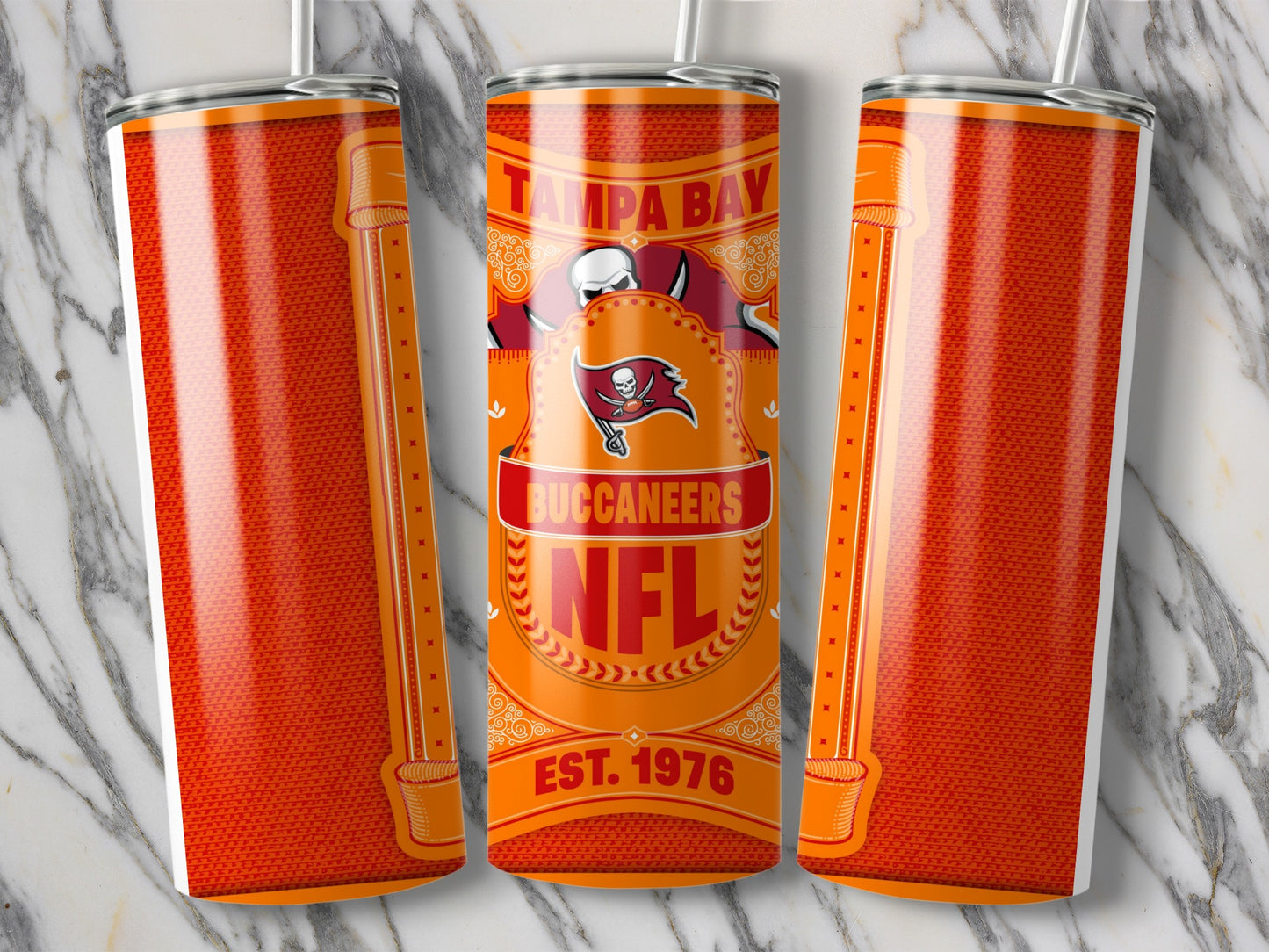 Tampa Bay Buccaneers Est 1976 NFL Team Design Tumbler