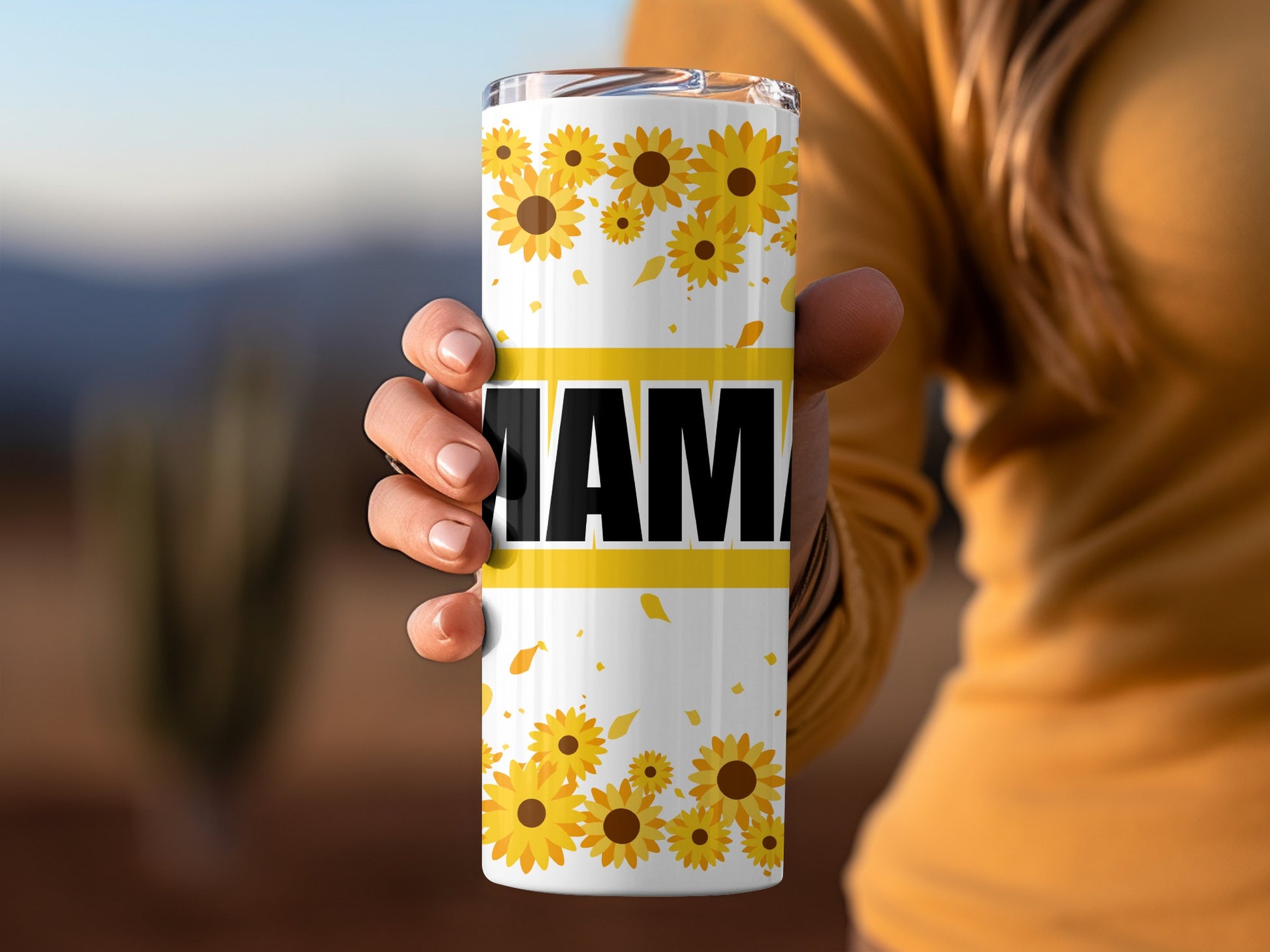 Sunflower Design Insulated Travel Tumbler for Moms