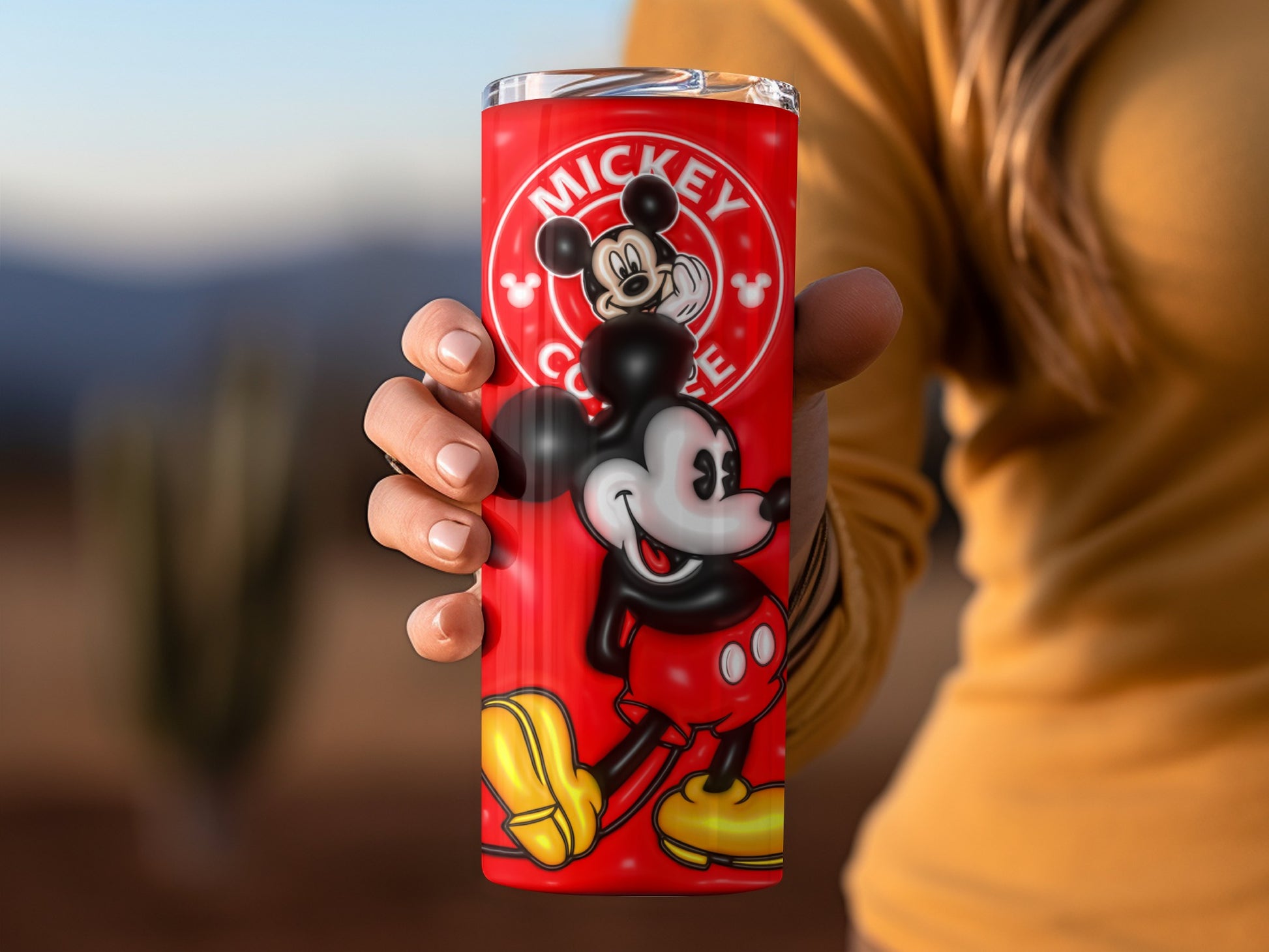 Vibrant Mickey Mouse Illustration Insulated Tumbler Cup