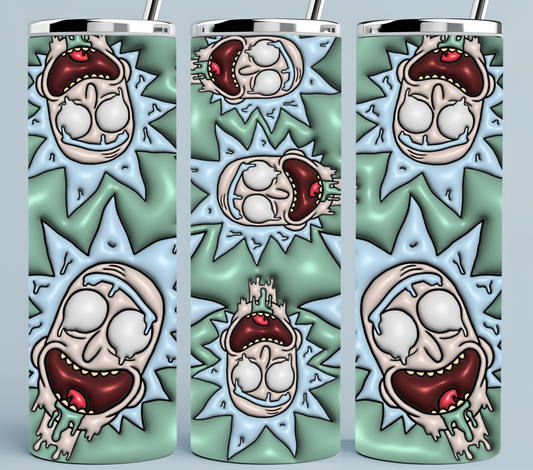 Morty 3D Puff Zombie Tumbler
