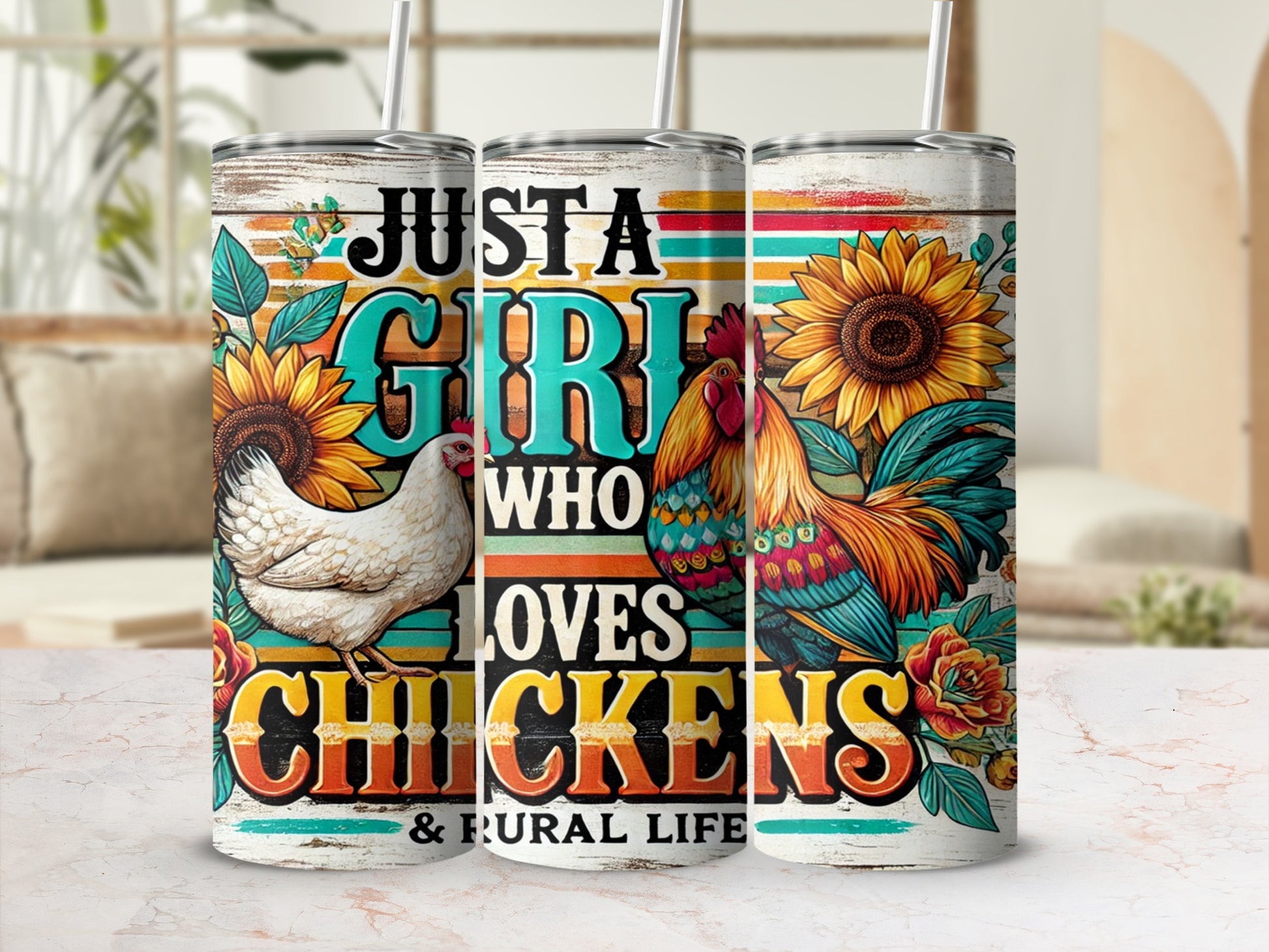 Just A Girl Who Loves Chickens Tumbler Cup