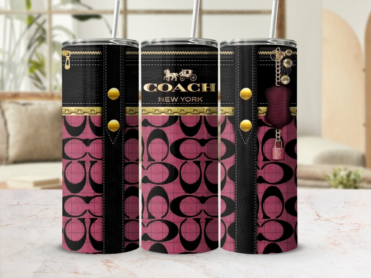 Stylish Coach New York Designer Tumbler 20oz