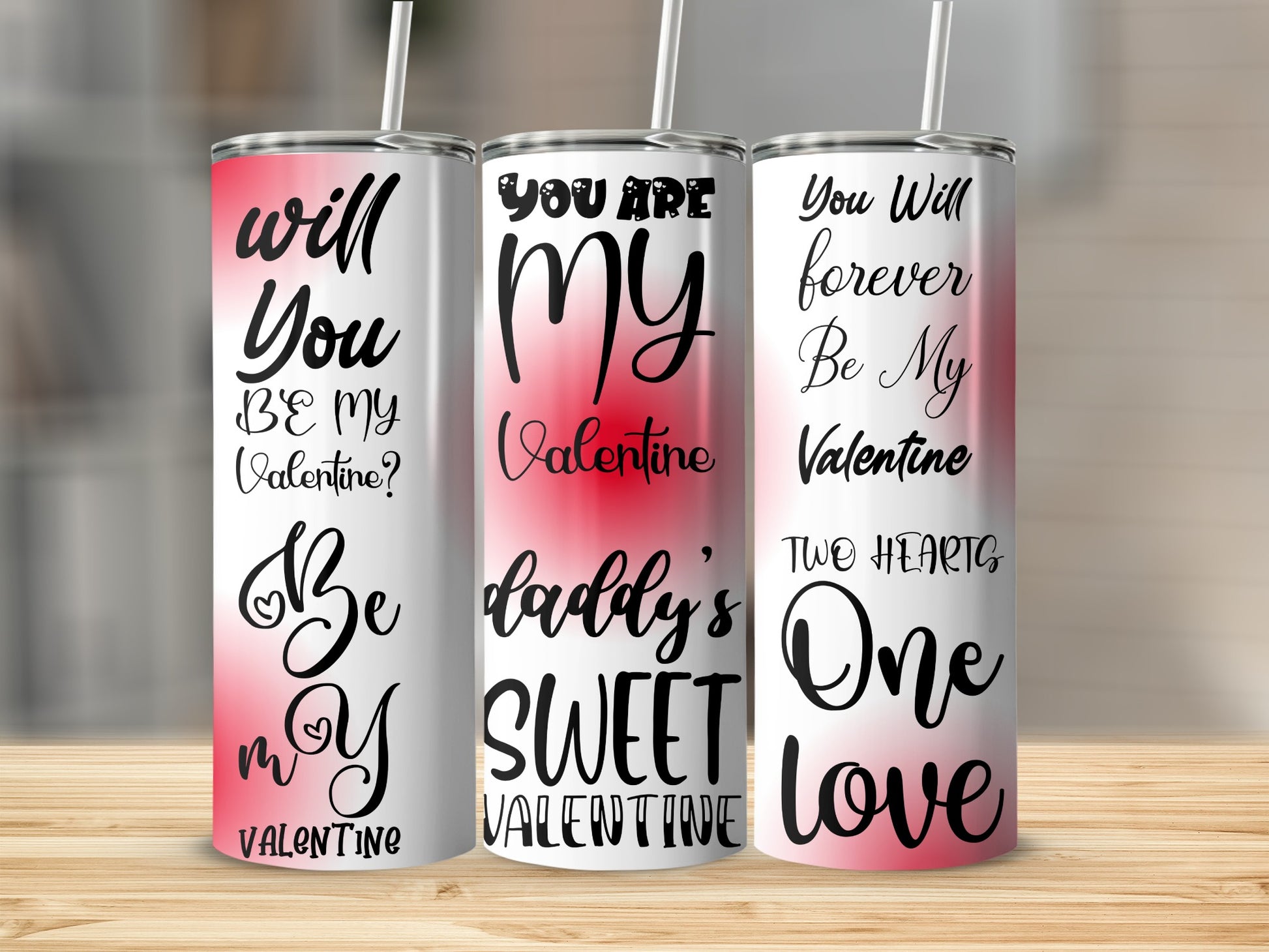 Valentine's Day Personalized Tumbler Designs for Couples