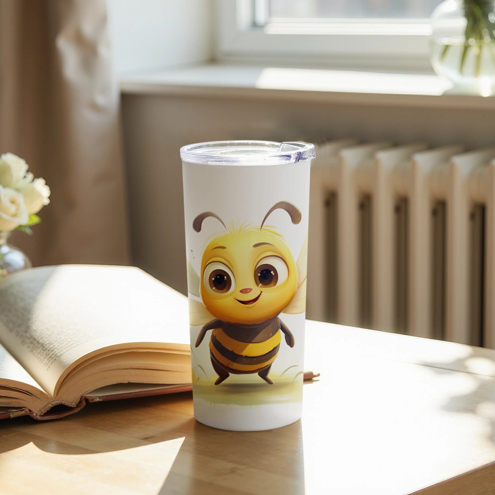 Cute Smiling Yellow Bee Cartoon Tumbler product type
Tumbler
Bee
Cute bee
Cartoon bee
Bumblebee
Animal design
Drinkware
Beverage container
Insulated tumbler
Coffee tumbler
Water bottle
Travel mug
Gift idea
Kids tumbler
Yellow bee
Smiling bee
Honeybee
Nature theme
Insect design
Unique tumbler
