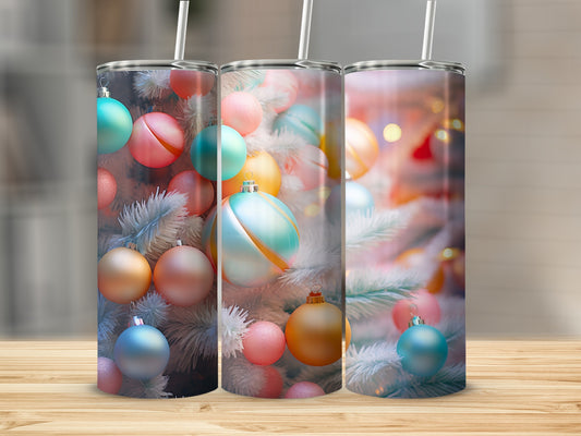 Colorful Christmas Ornaments Tumbler Cups product