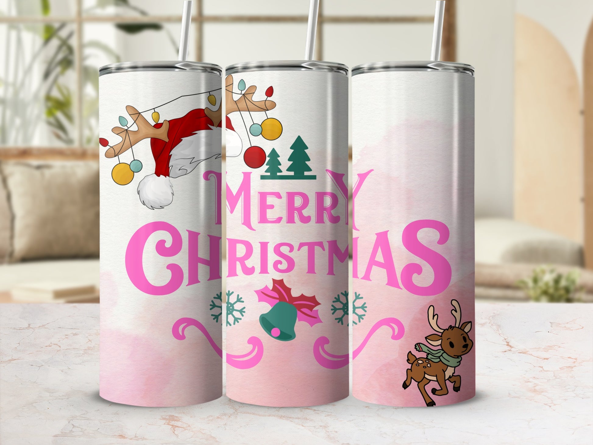 Merry Christmas Skinny Tumbler Christmas Gift
