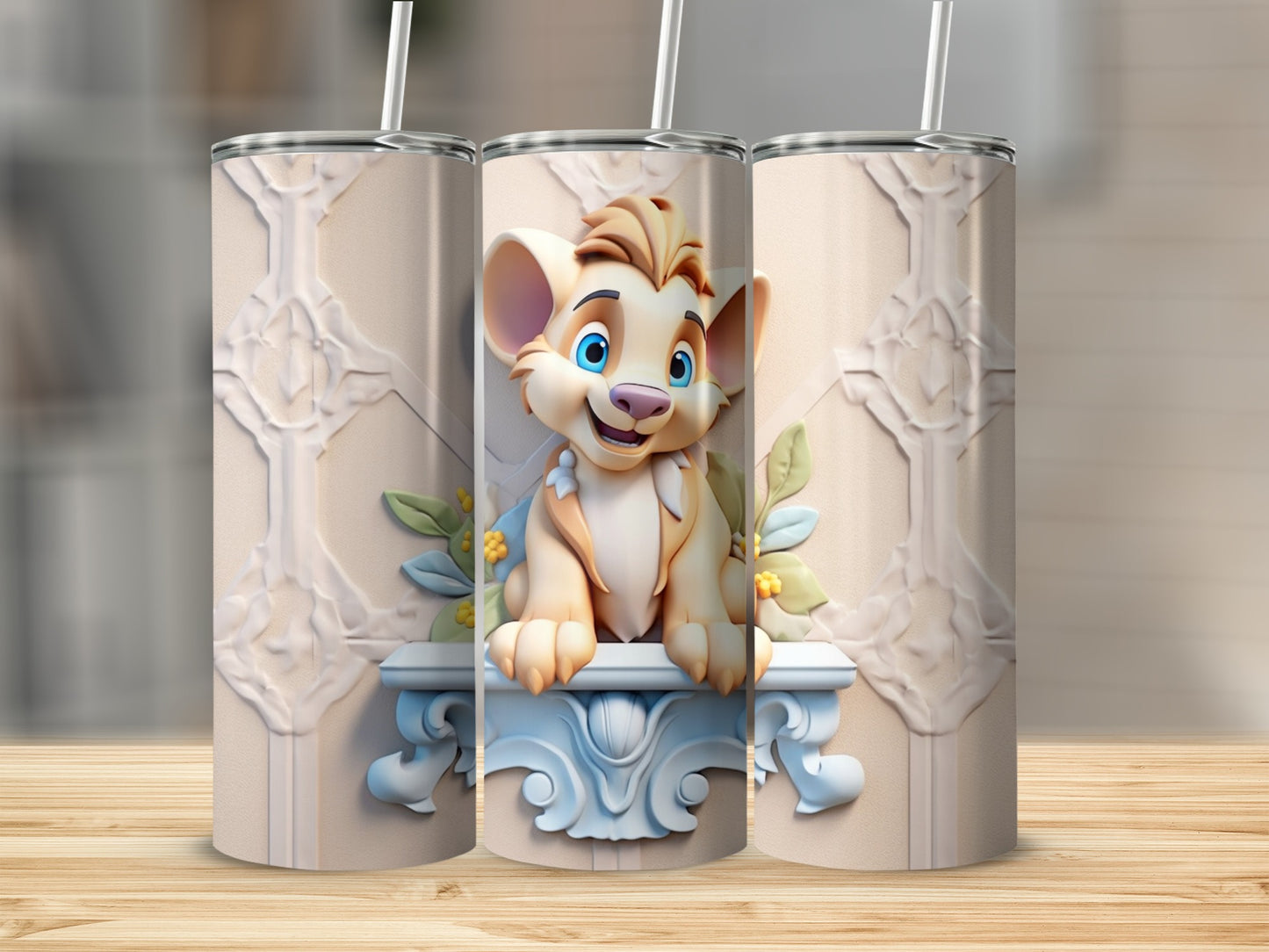 Cute Cartoon Animal Design Skinny Tumbler Product