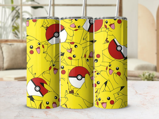 Cute Pikachu and Pokeball Themed Tumbler Product