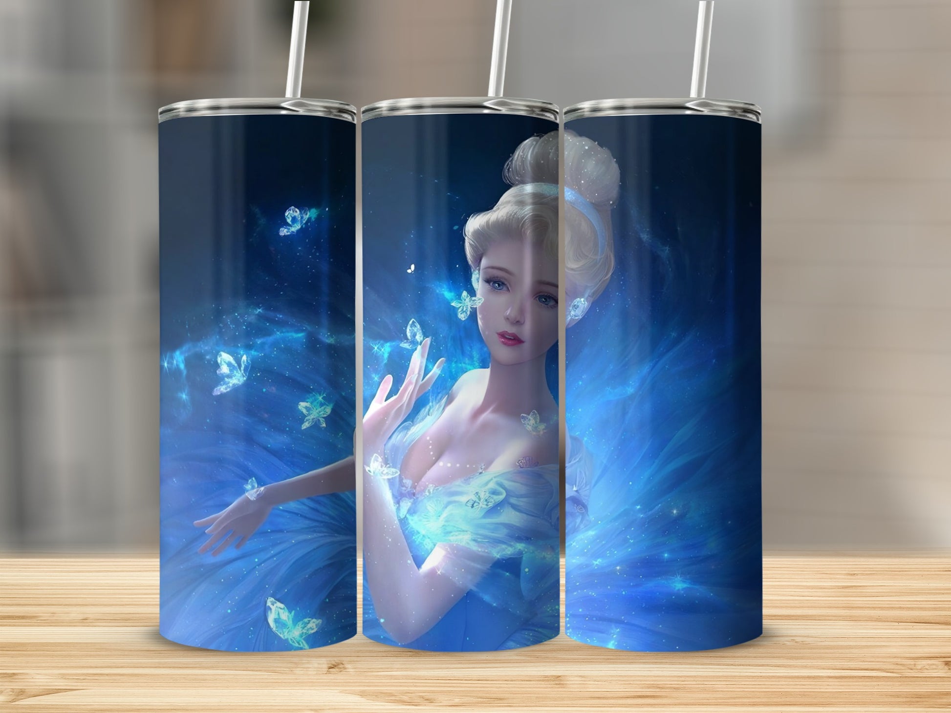Enchanting Fairy Tale Princess Illustration Tumbler