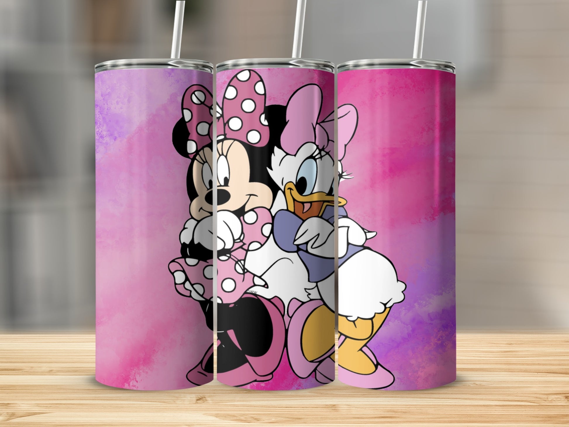 Minnie and Daisy Pink and Purple Tumbler Cup