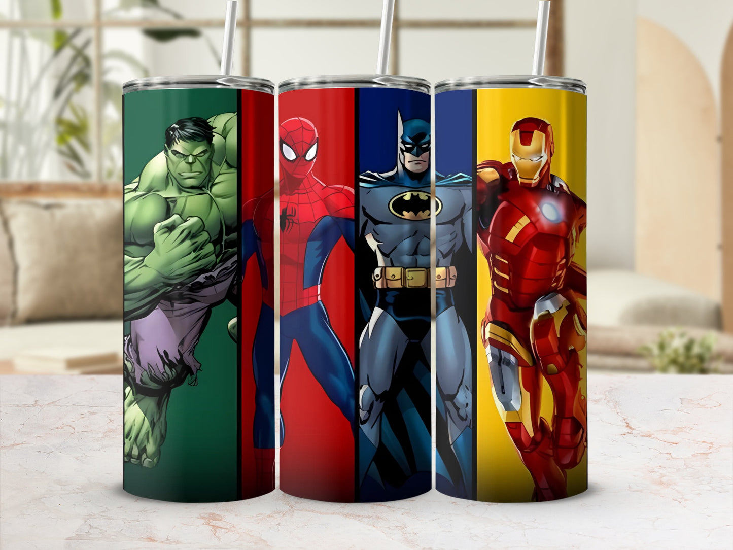 Superhero Character Design Tumbler Cup