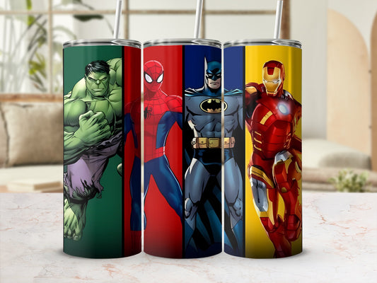 Superhero Character Design Tumbler Cup
