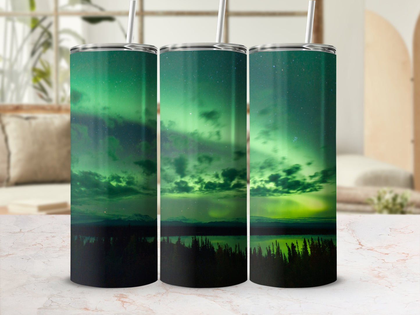 Northern Lights Scenic Design Tumbler Product