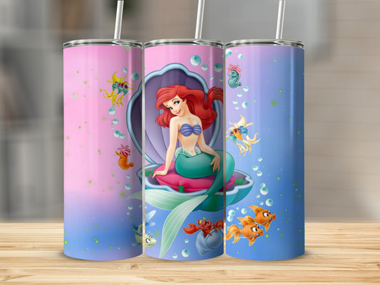 Colorful Mermaid Motif Insulated Tumbler Drinkware