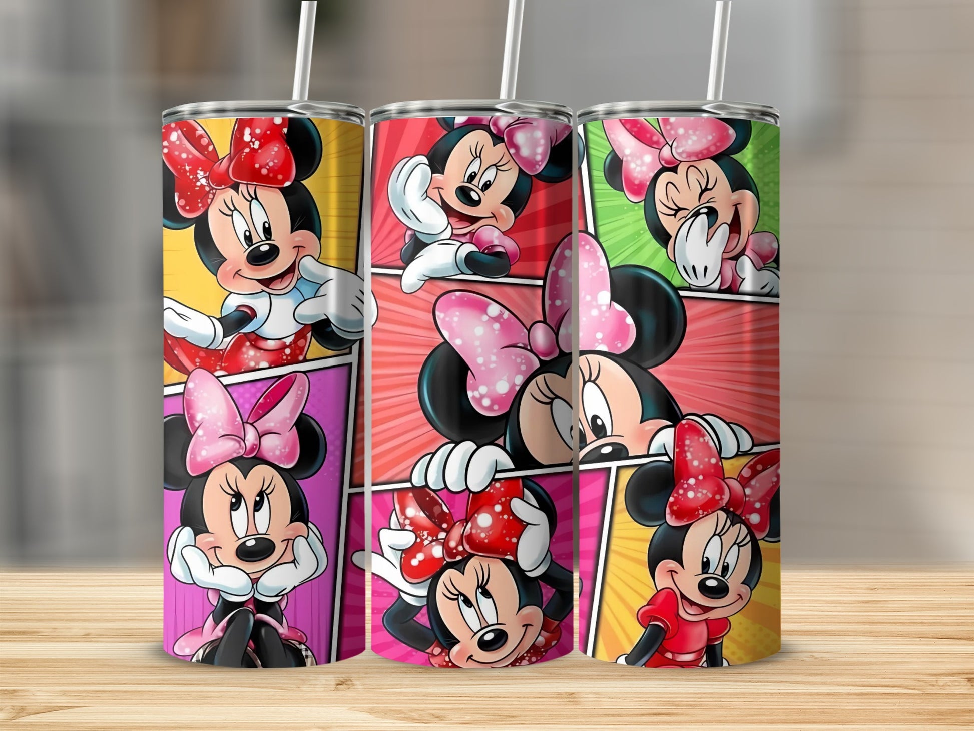 Colorful Cartoon Character Tumbler Cups Set For Kids