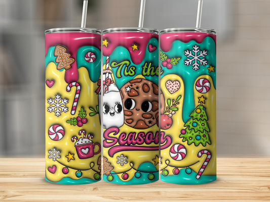 Festive Holiday Season Cartoon Design Tumbler Cups