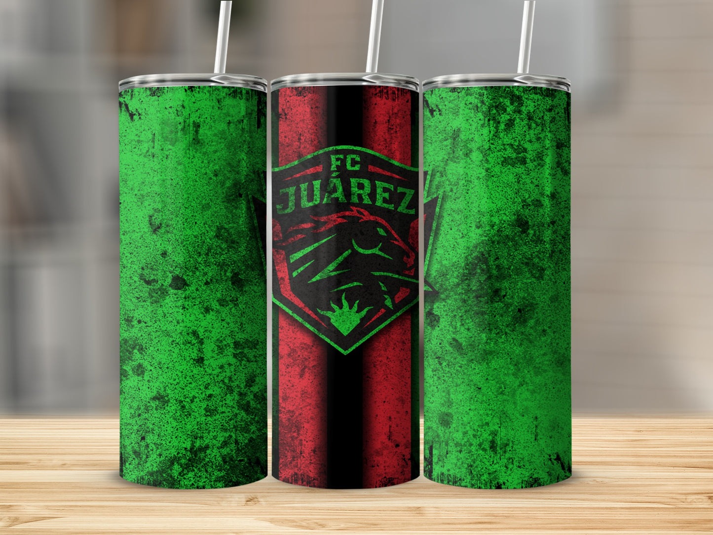 FC Juárez Green and Red Insulated Tumbler