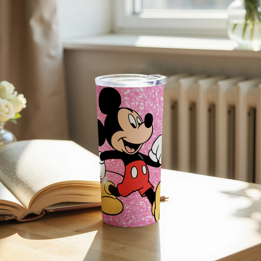 Mickey Mouse Pink Glitter Tumbler for Everyday Use