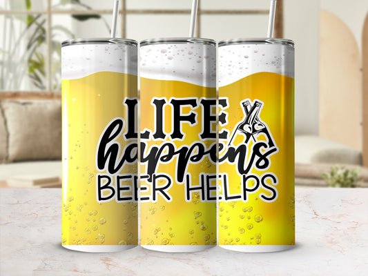 LIFE happens BEER HELPS yellow liquid bubbles product type
Tumbler
Beer design
Funny quote
Life happens
Beer helps
Drinkware
Insulated tumbler
Gift idea
Beverage holder
Stainless steel
Bubbly design
Yellow aesthetic
Straw tumbler
Beer lover
Sarcastic saying
Party drinkware
Unique gift
Fathers Day gift
Birthday present
Novelty tumbler