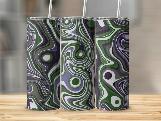 Abstract Swirls In Earth Tones Design Premium Tumblers