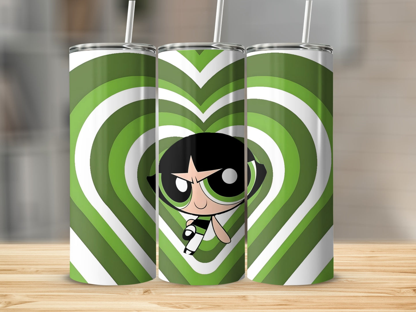 Green Powerpuff Girls Design Slim Tumbler Product