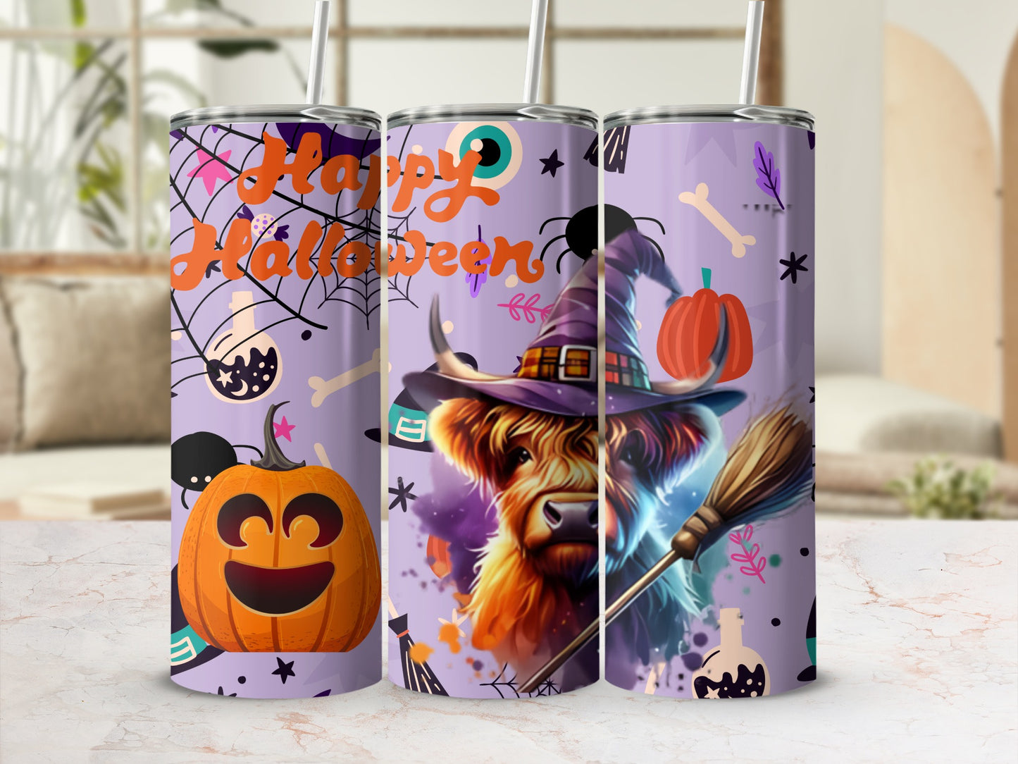 Festive Halloween Themed Insulated Drinkware Tumblers