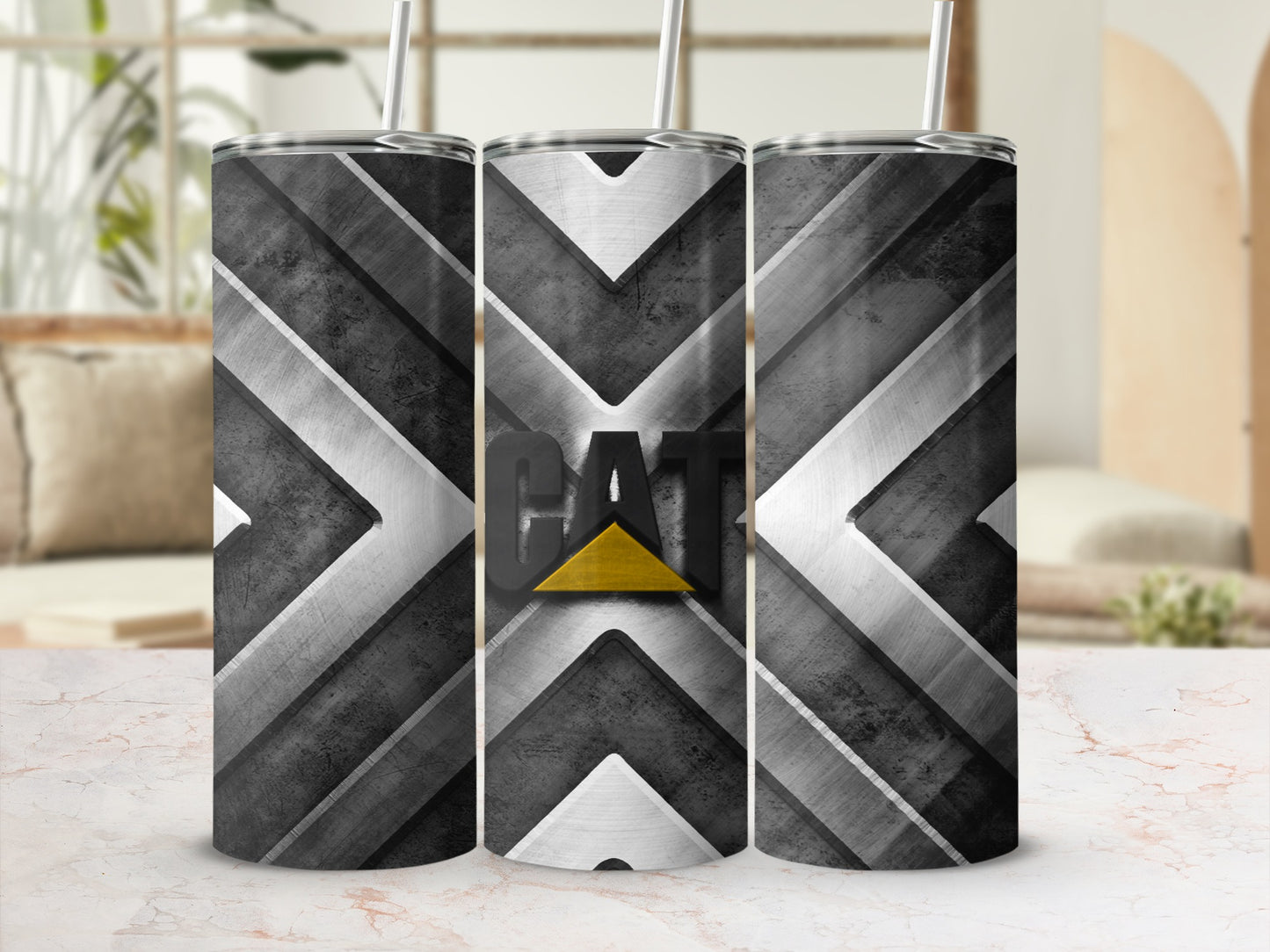 CAT Logo Gray Silver Stripes product type