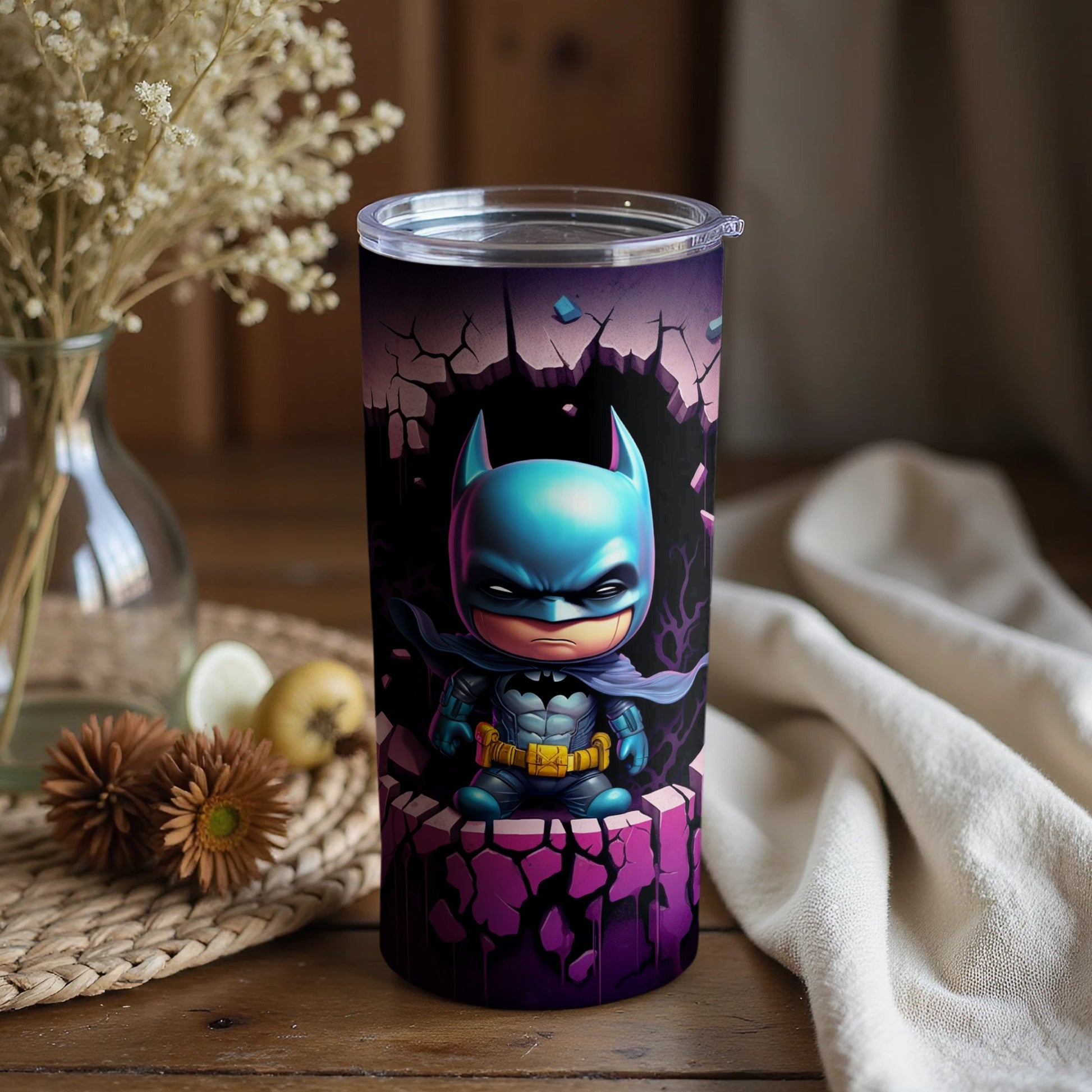 Chibi Superhero Shatter Effect Travel Mug Product