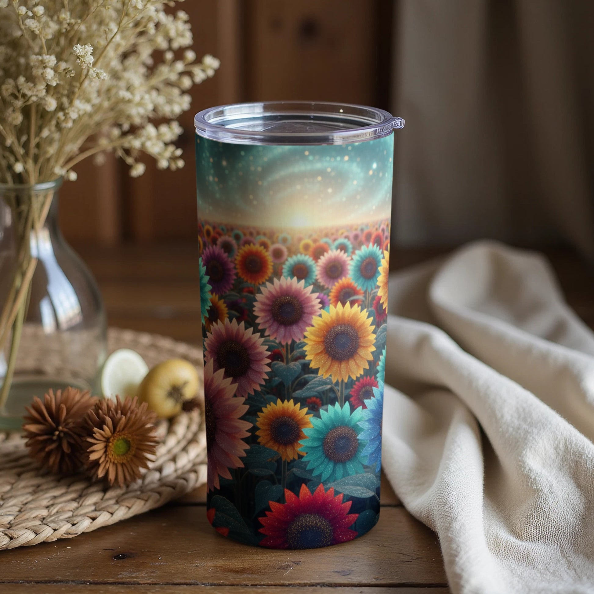 Exquisite Colorful Sunflowers in Bloom Insulated Tumbler