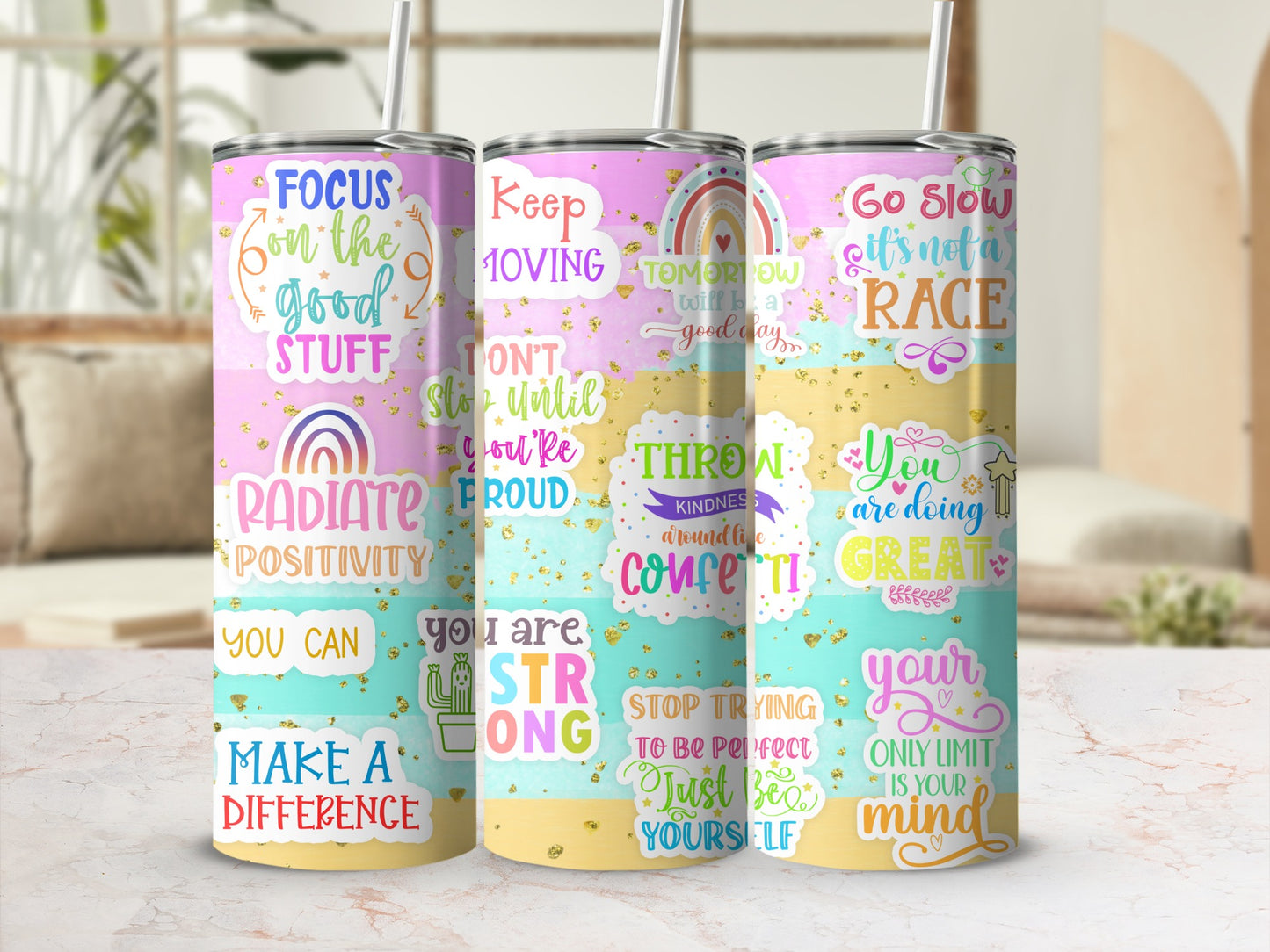 Focus on the Good Stuff Radiate Positivity Tumbler product type