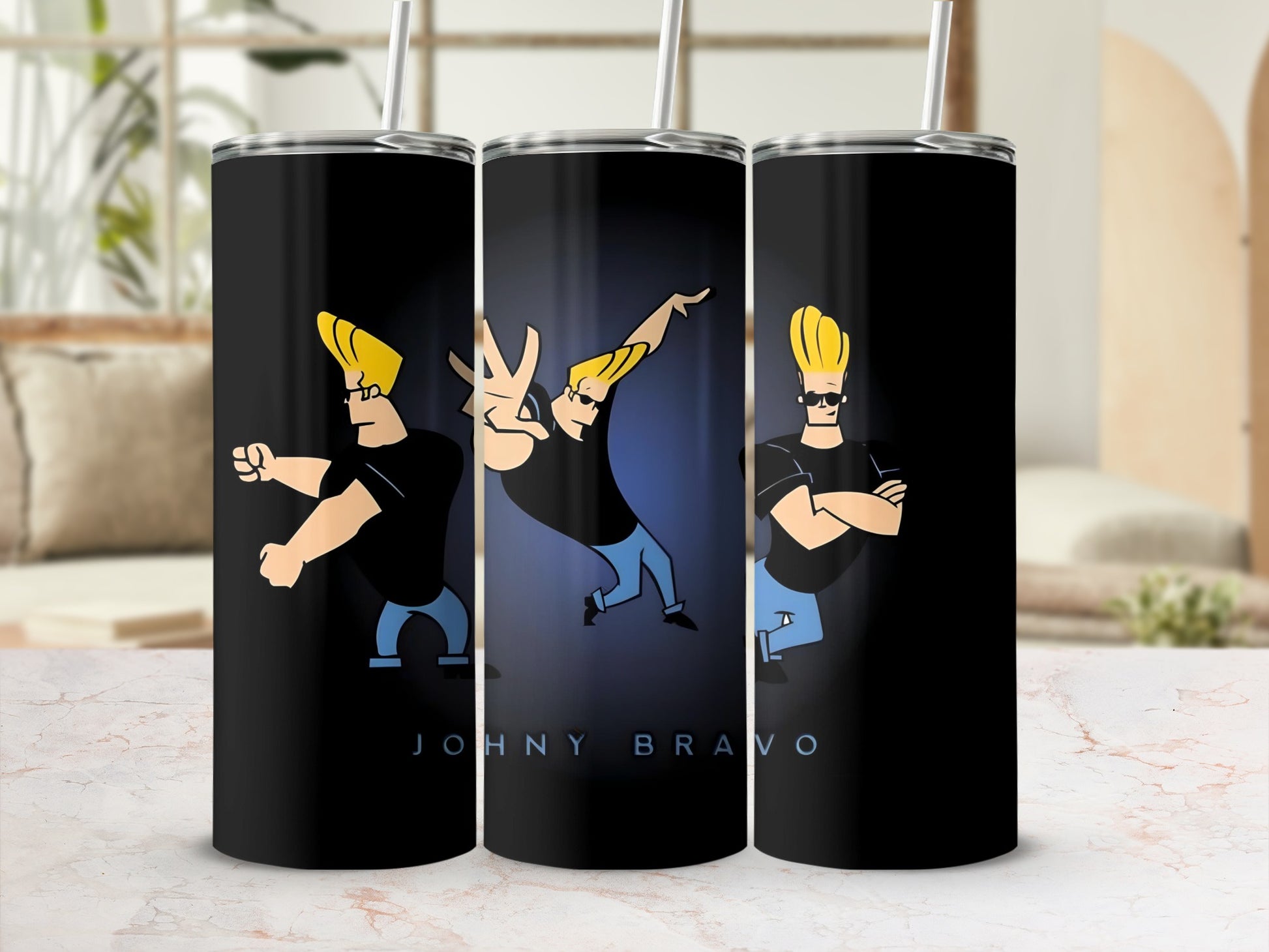 Johnny Bravo Animated Design Tumbler Flask