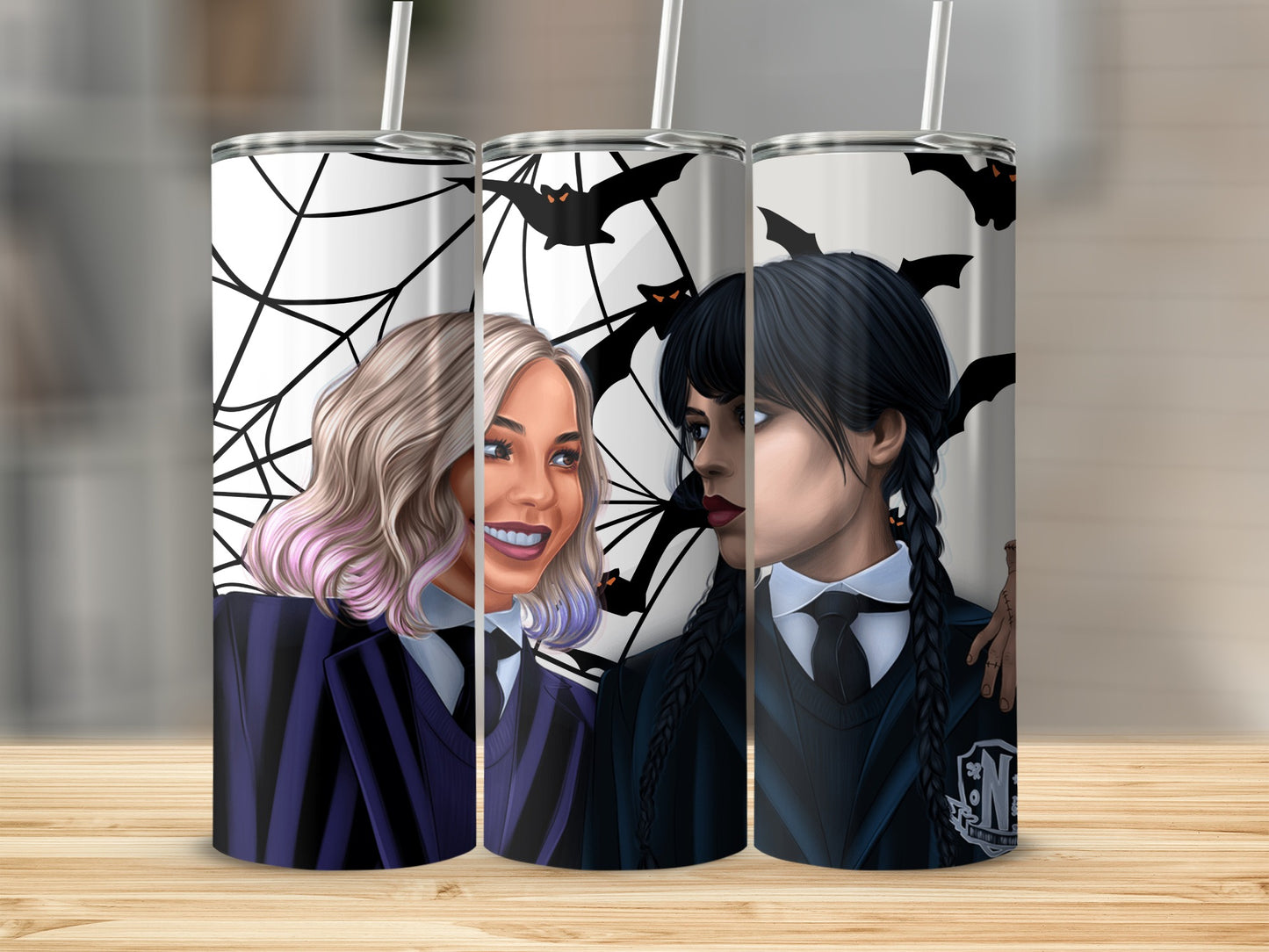 Colorful Characters Halloween Inspired Tumbler Design