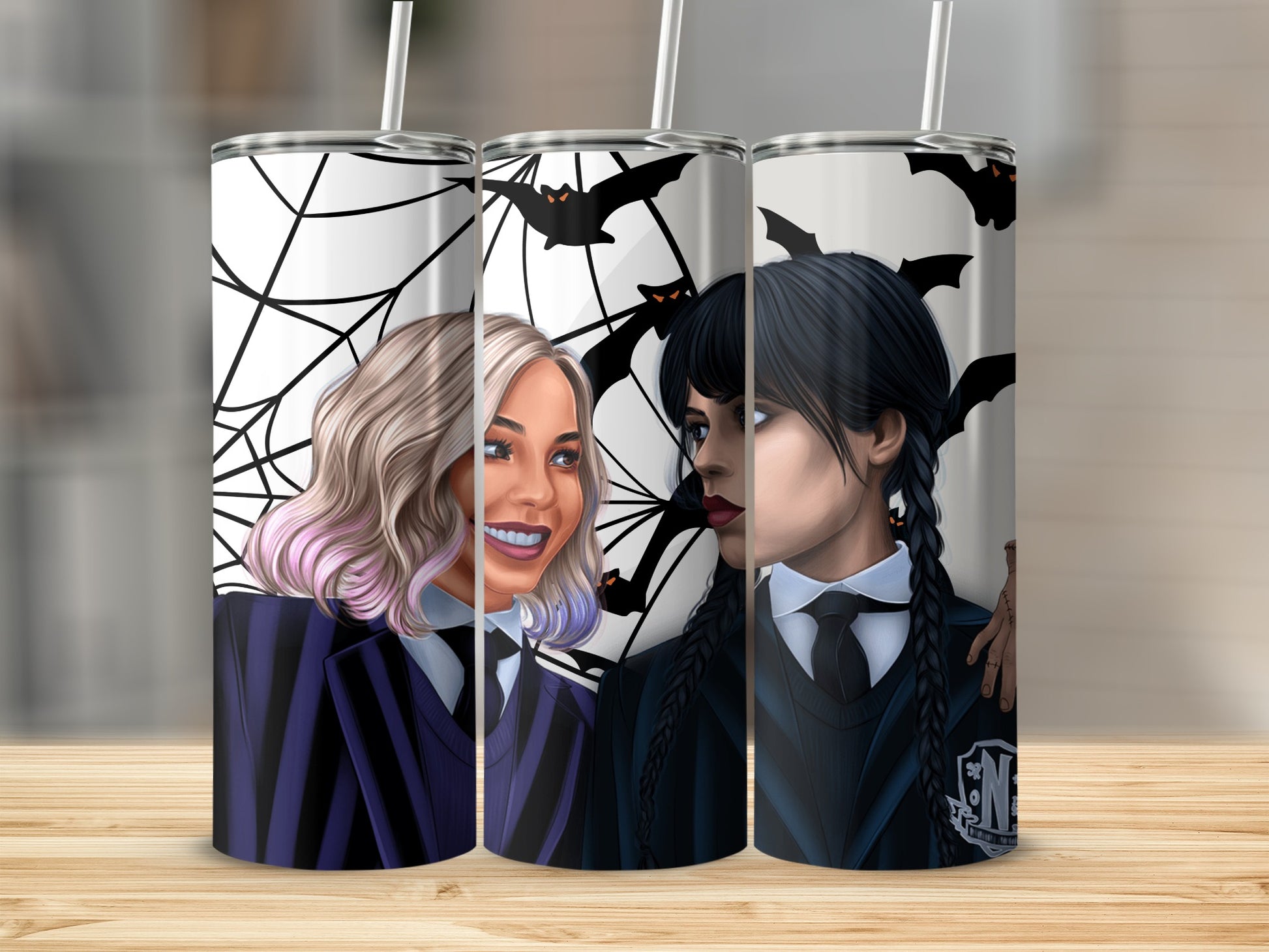 Colorful Characters Halloween Inspired Tumbler Design